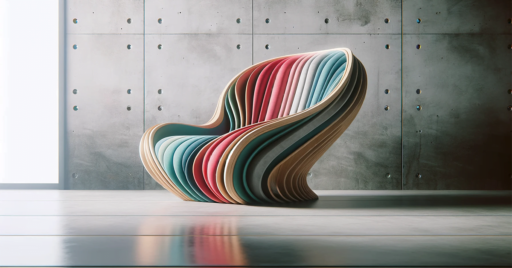 Un sillón moderno con diseño vanguardista en un ambiente contemporáneo.