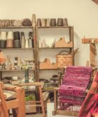 brown wooden dining table with chairs